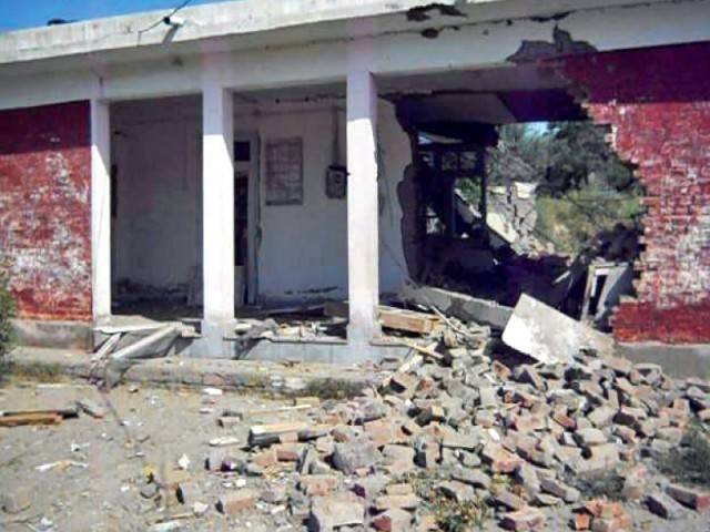 مہمند ایجنسی: سکول کی عمارت میں دھماکا ، کمرہ تباہ