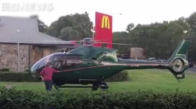 بھوک کے ستائے پائلٹ نے ریسٹورنٹ کے باہر ہیلی کاپٹر کی لینڈنگ کر ڈالی