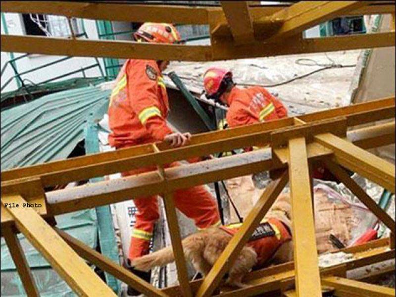 چین: تعمیر اتی مقام پر کرین گرنے سے 7افراد ہلاک ،2زخمی 