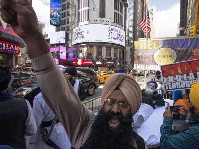 نیویارک میں سکھوں کا بھارت کے خلاف احتجاجی مارچ، خالصتان کے قیام کا مطالبہ