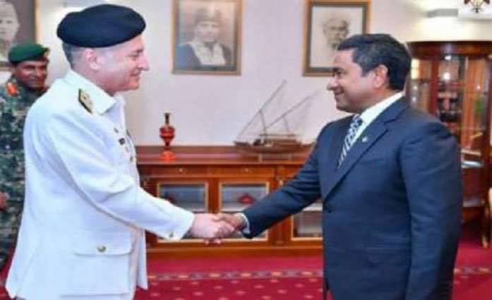 پاک بحریہ کے سربراہ کا دورہ مالدیپ، صدر عبداللہ یامین سے ملاقات کی