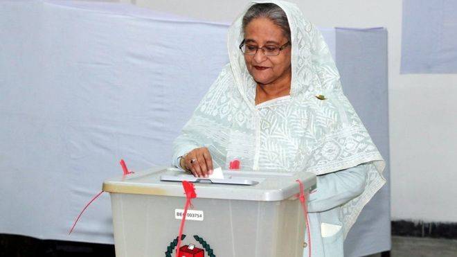 بنگلہ دیش کے انتخابات میں حسینہ واجد فاتح
