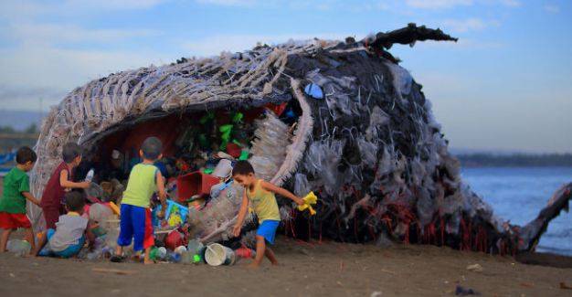 فلپائن میں مردہ ملنے والی وھیل کے پیٹ سے 40 کلو گرام پلاسٹک کے تھیلے نکلے 