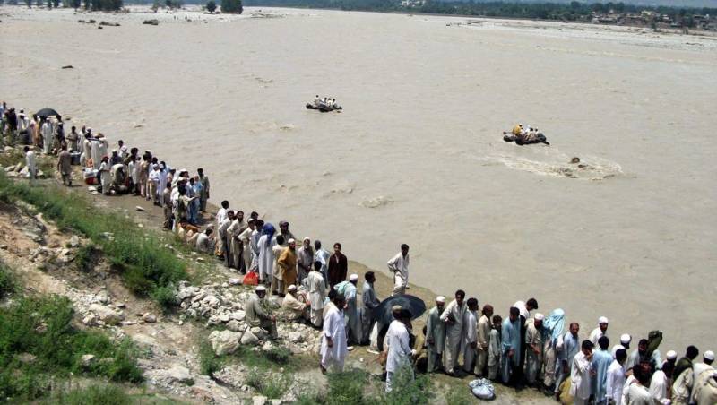 دریائے سوات میں اونچے درجے کے سیلاب نے تباہی مچادی