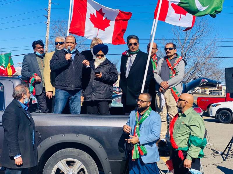 کینیڈا میں وزیراعظم عمران خان کی حمایت میں ریلی