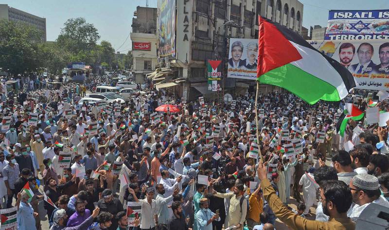 لاہور، فلسطینیوں سے اظہار یکجہتی، کئی جماعتوں اور تنظیموں کا احتجاج