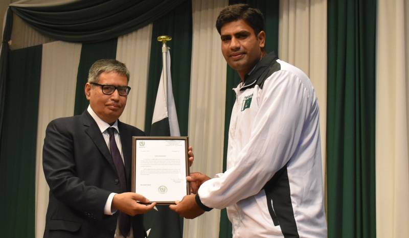 Athlete Arshad Nadeem vows to continue to brighten Pakistan's name.