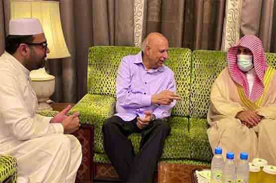 گورنر پنجاب سے امام کعبہ کی ملاقات، دو طرفہ امور پر تبادلہ خیال