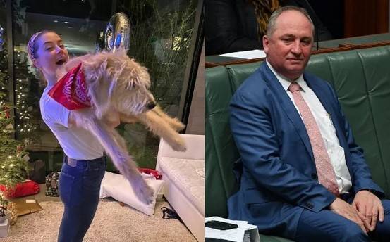 ہالی وڈ اداکارہ نے کتے کانام آسٹریلوی نائب وزیراعظم کے نام پر رکھ دیا 