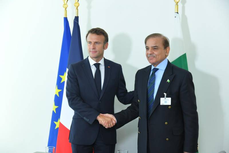 وزیر اعظم شہبازشریف کی فرانس کے صدر سے ملاقات 