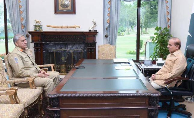 وزیر اعظم شہباز شریف سے آرمی چیف جنرل قمر جاوید باجوہ کی اہم ملاقات