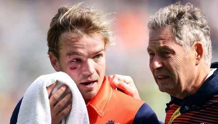 حارث رؤف کے باؤنسر سے نیدرلینڈز کا بیٹر زخمی ہو گیا