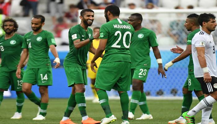 فٹ بال ورلڈکپ میں آج سعودی عرب کی ٹیم دوسرا میچ کھیلےگی