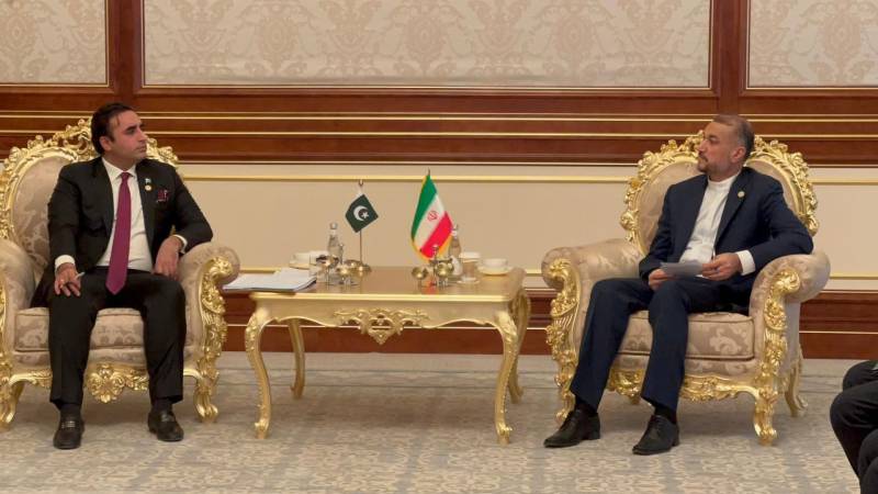 بلاول کی ایران کے وزیر خارجہ سے ملاقات، برادرانہ تعلقات مضبوط کرنے پر اتفاق