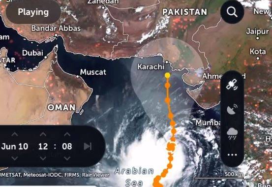 سمندری طوفان ’’ہائپر جوائے‘‘ شدت اختیار کرگیا، کراچی، ٹھٹھہ اور اورماڑہ خطرے میں 