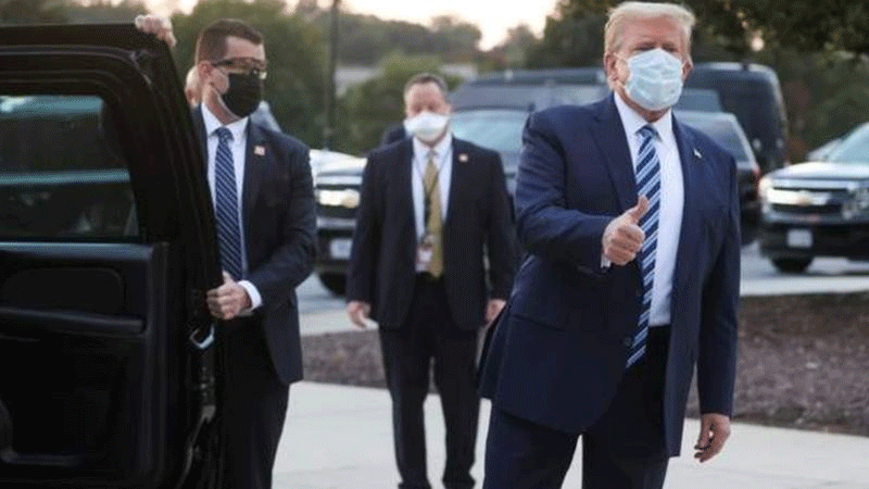 امریکی صدر ڈونلڈ ٹرمپ کو ہسپتال سے چھٹی مل گئی، وائٹ ہاؤس پہنچ گئے