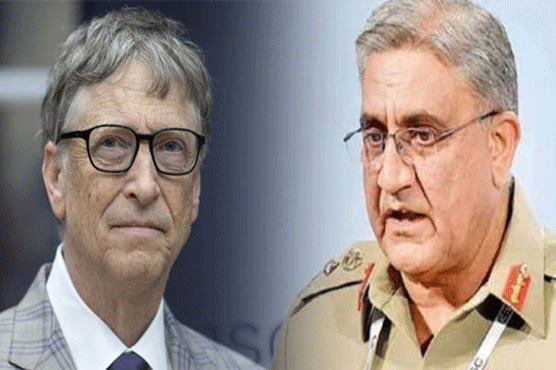 Telephone call between Army Chief and Bill Gates, talks on Corona virus prevention