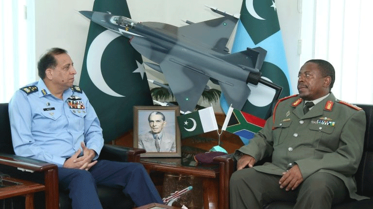 Chief of Pakistan Air Force meets South African National Defense Forces Chief